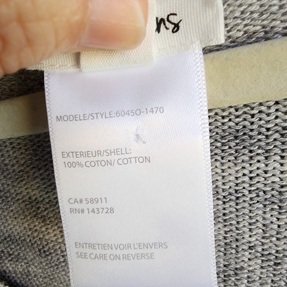 Tribal Women's Sweater Size L Metallic Marled Knit Scoop Neck Beige Knit NWT - Picture 4 of 9